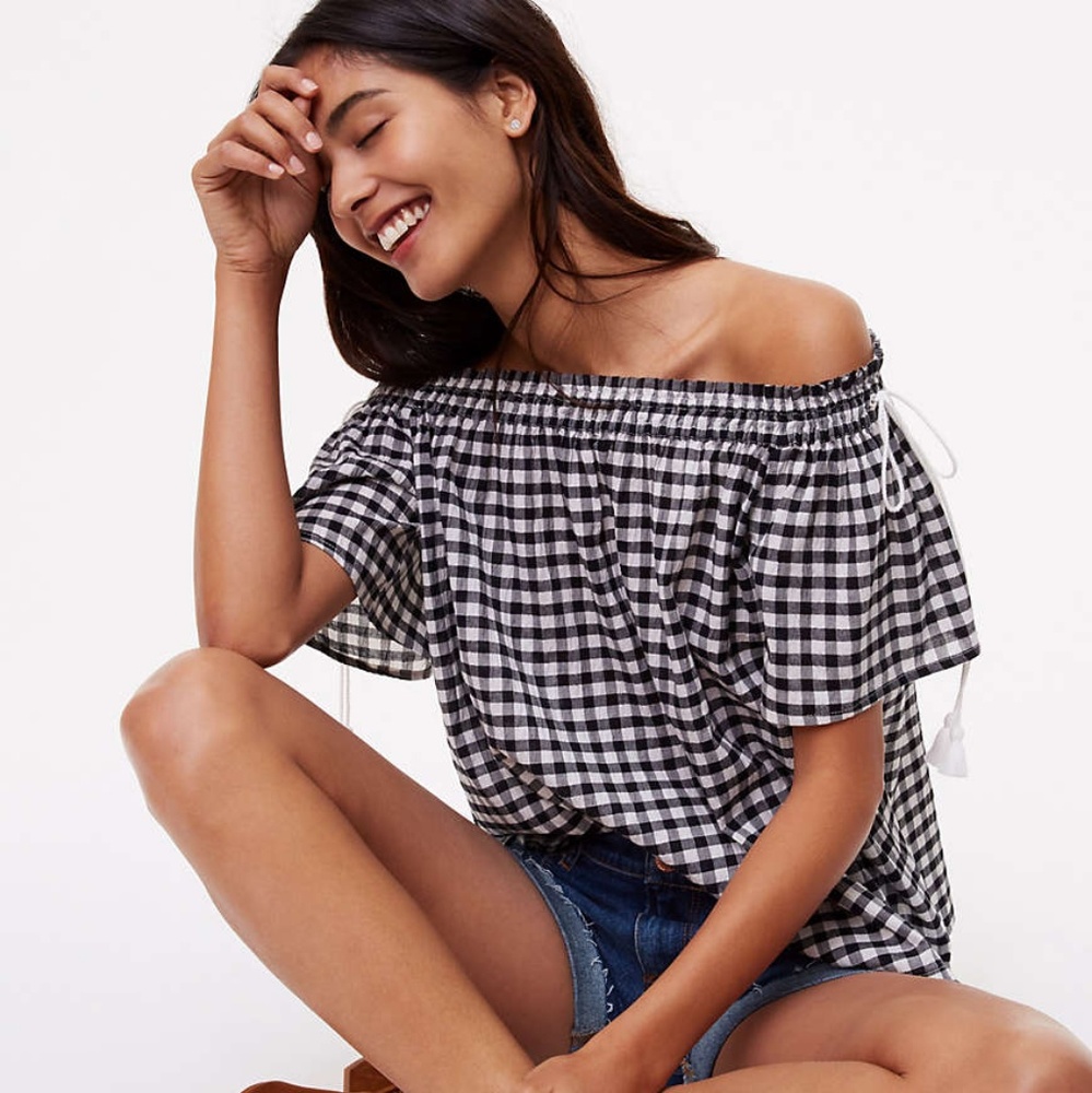 Loft off the shoulder top